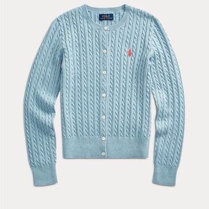Polo Ralph Lauren Girls Cable Knit Cardigan 3T Blue